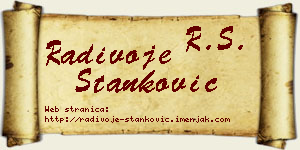 Radivoje Stanković vizit kartica